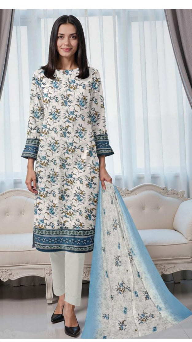 G.U.L AHMAD DIGITAL PRINTED LAWN 3-PC G&A-07