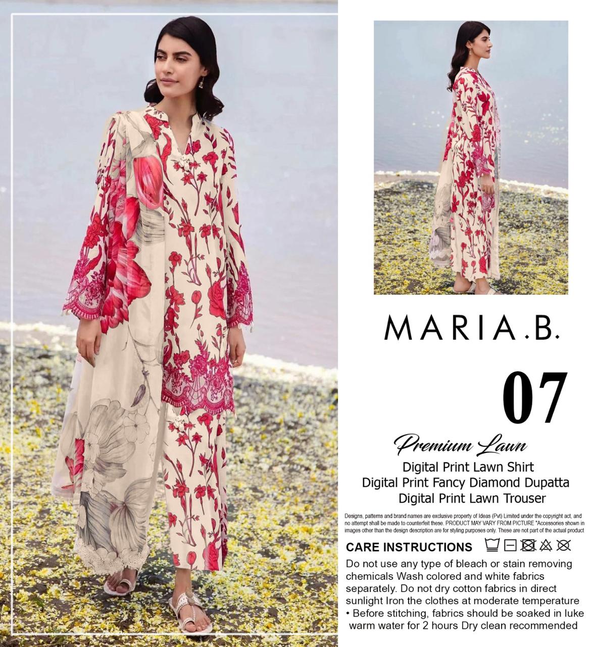 M.R.I.A B DIGITAL PRINTED LAWN 3-PC M&B-07